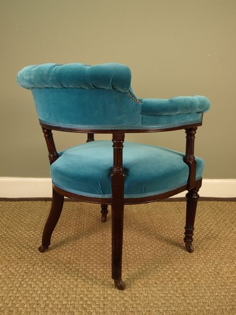 fig 2. 19th Century Gillow & Co Upholstered Office Chair