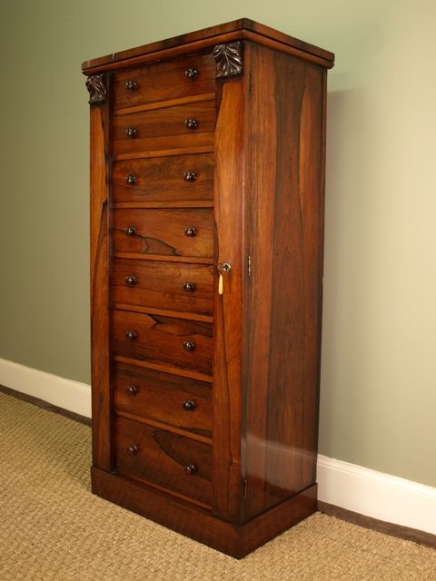 An Early Victorian Rosewood Wellington Chest
