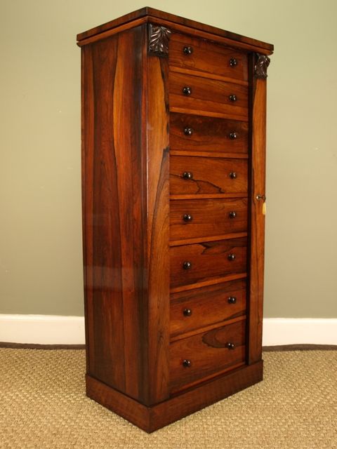 fig 1. An Early Victorian Rosewood Wellington Chest