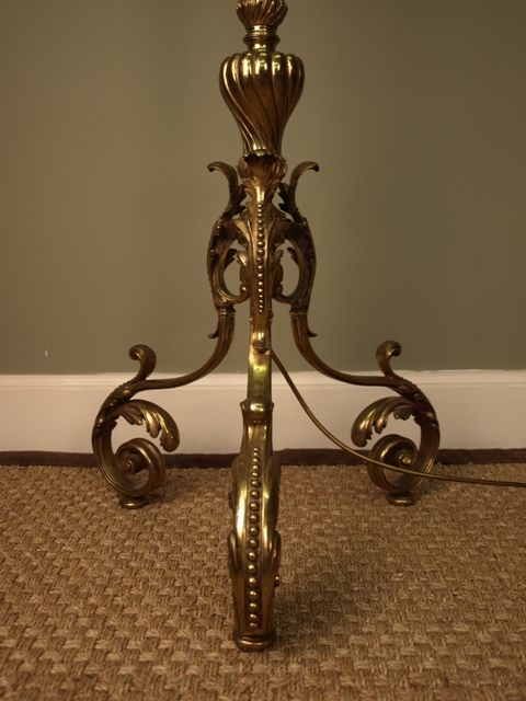 fig 1. An Edwardian Brass Standard Lamp