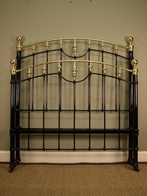 Victorian Brass & Iron Bed - 4ft 6 (Double)