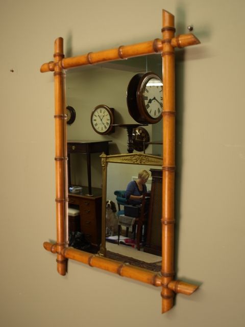 fig 1. 19th C Bamboo Wall Mirror