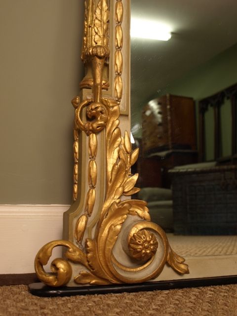 fig 1. A Large Victorian Gilt and Painted Wall Mirror