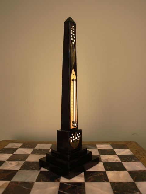 19th Century Ashford Marble Obelisk Thermometer