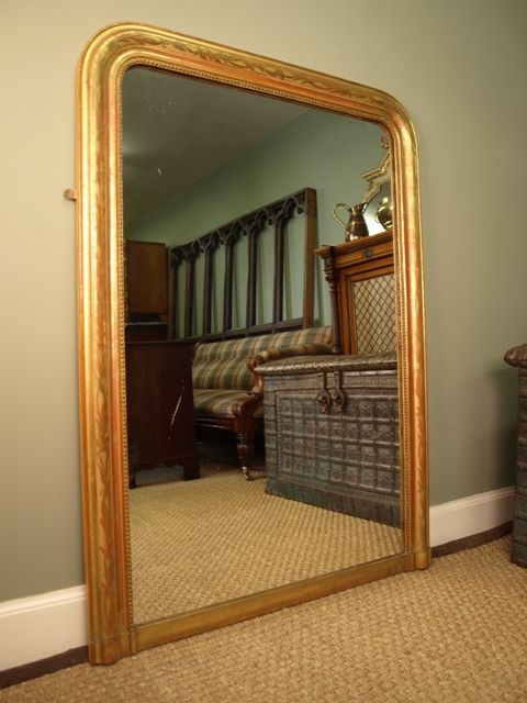 A Large 19th C French Giltwood Wall Mirror