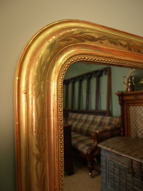fig 1. A Large 19th C French Giltwood Wall Mirror