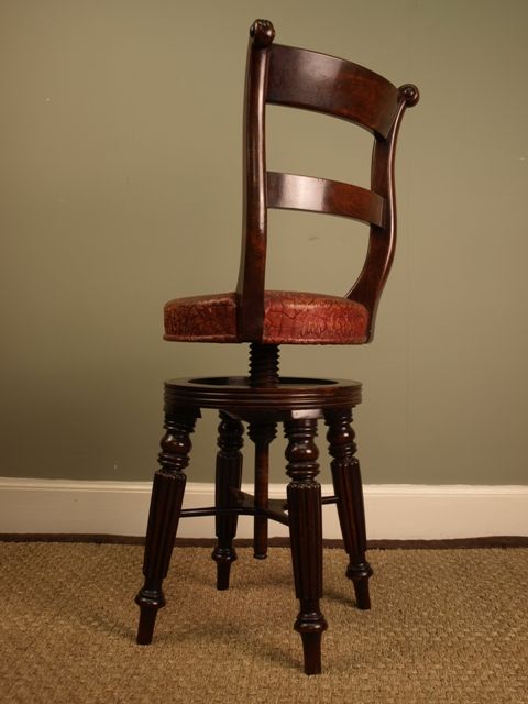 fig 1. A superb George IV Rosewood Harp Musical Stool