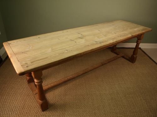 A Large Victorian Pine Farmhouse Table.