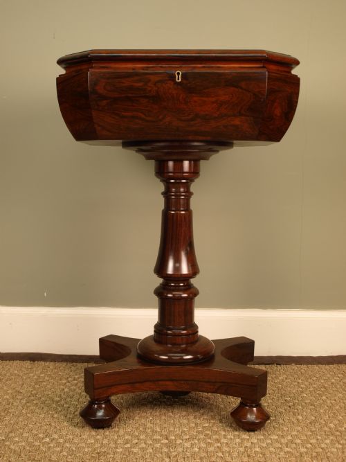 A George IV Rosewood Teapoy