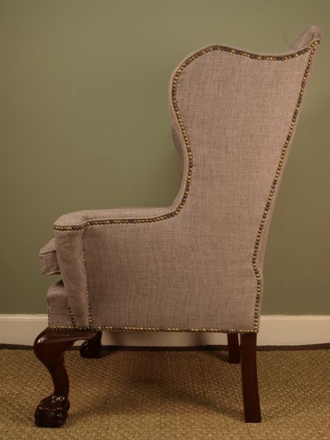fig 2. A Large Edwardian Upolstered Wing Chair