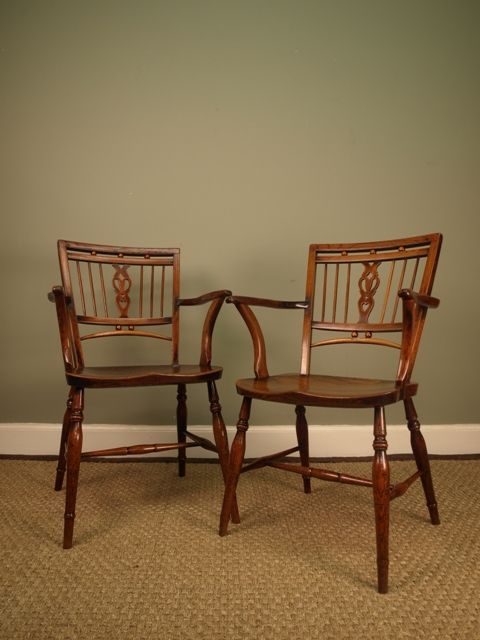 A Pair of Yew & Elm Mendlesham Chairs
