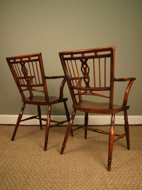 fig 1. A Pair of Yew & Elm Mendlesham Chairs