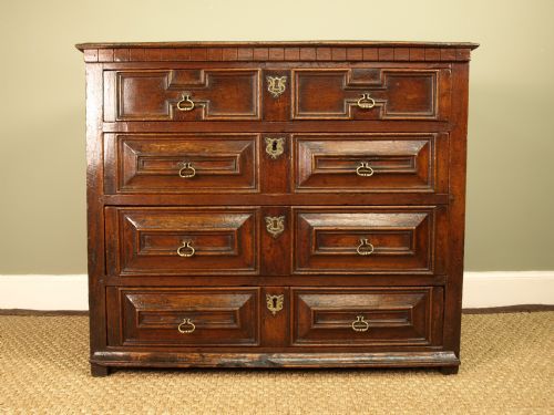 A Charles II Oak Chest of Drawers - Circa 1677