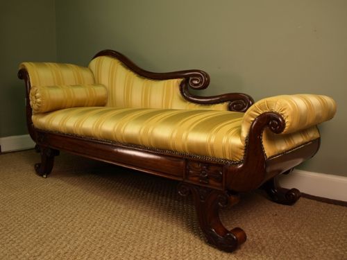 fig 1. A Superb Regency Rosewood Chaise Lounge