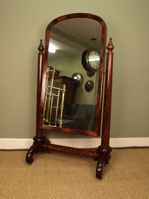 fig 1. A William IV Mahogany Cheval Mirror
