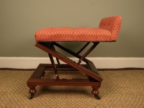 A Victorian Adjustable Foot Stool