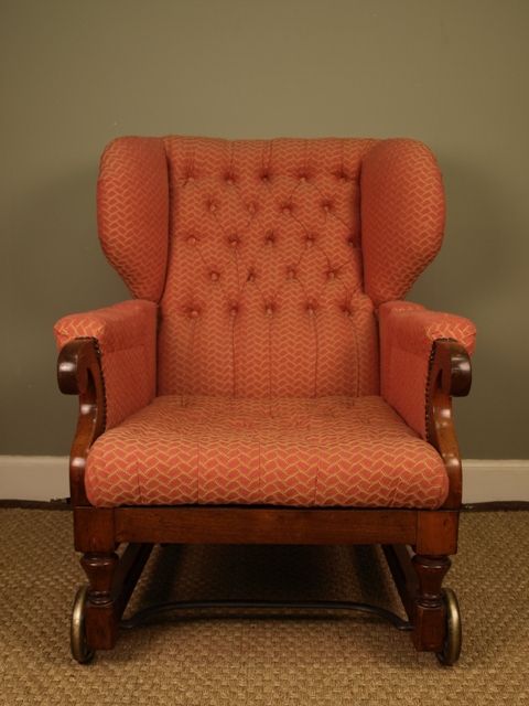 fig 1. A Large Victorian Mahogany Reclining Armchair