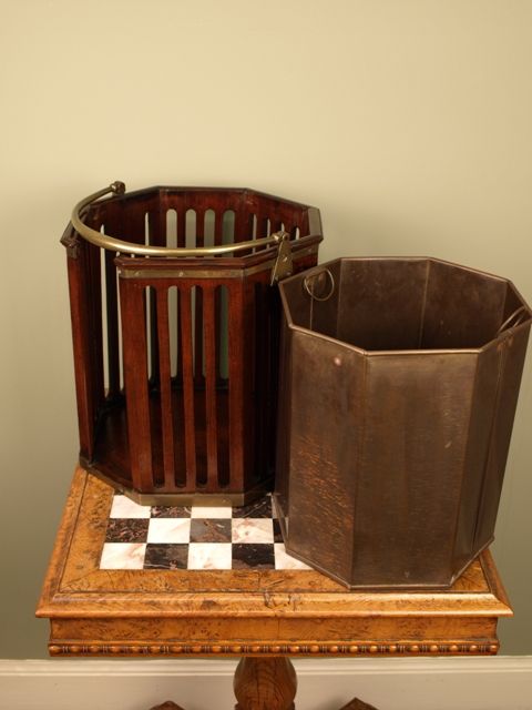 fig 1. A George III Mahogany and Brass Bound Plate Bucket