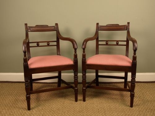 fig 1. A Set of 8 George IV Mahogany Dining Chairs