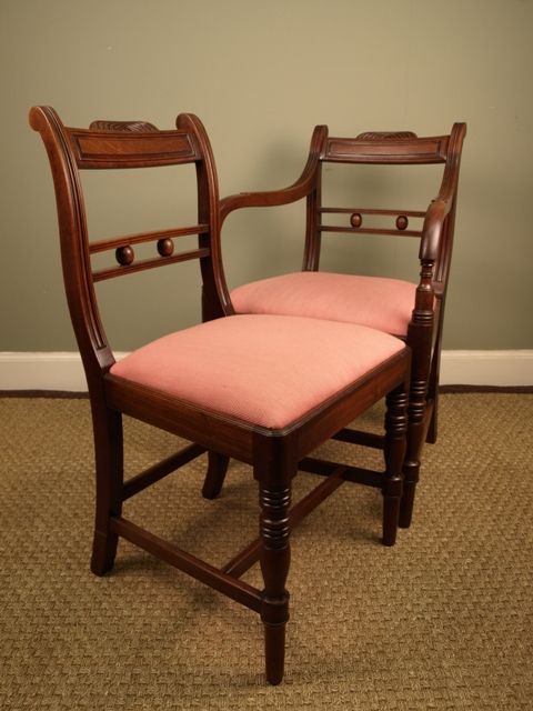 fig 2. A Set of 8 George IV Mahogany Dining Chairs