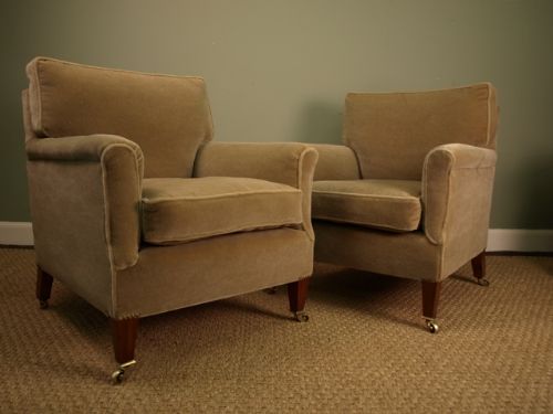 A Pair of Howard & Sons Clayton Armchairs