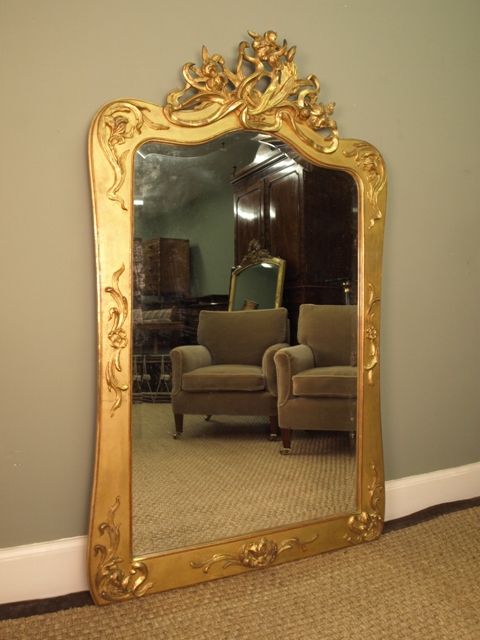 A Giltwood Art Nouveau Wall Mirror