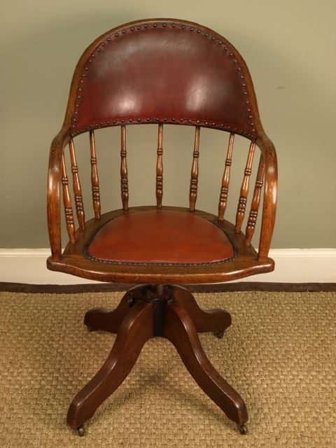 An Oak Office Chair Circa 1900