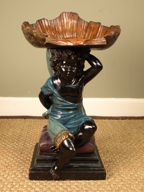fig 1. Victorian carved and painted Blackamoor Seat