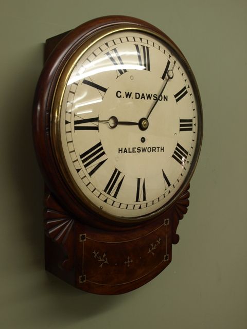 Regency Mahogany Convex 14" Drop Dial
