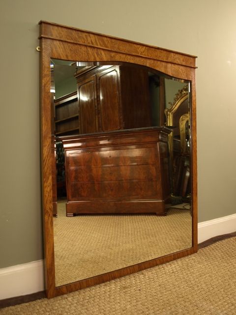 A Stylish Edwardian Oak Overmantel Wall Mirror