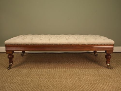 fig 1. A Victorian Walnut Upholstered Stool