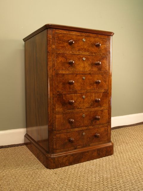fig 1. A Superb Burr Walnut Safe Cabinet with Chubb Safe