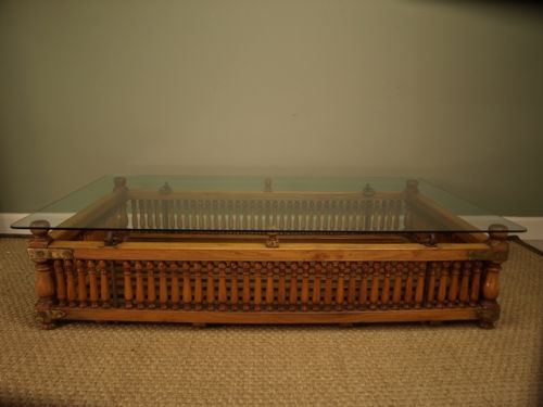 fig 1. A Large Indian Satinwood Palanquin/Converted to Coffee Table