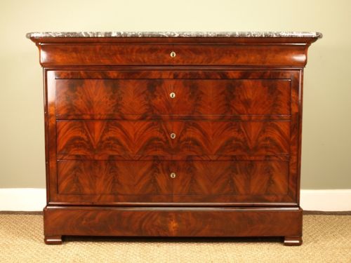 fig 1. 19th Century Mahogany Commode Chest of Drawers