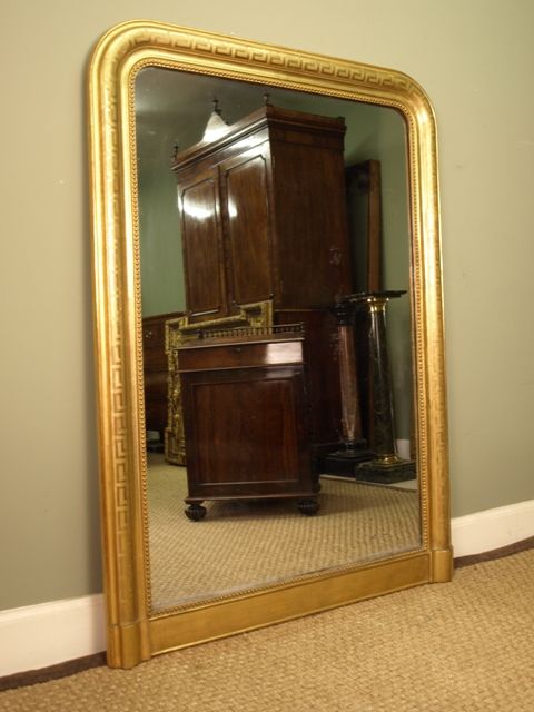 A Large 19th C French Giltwood Wall Mirror