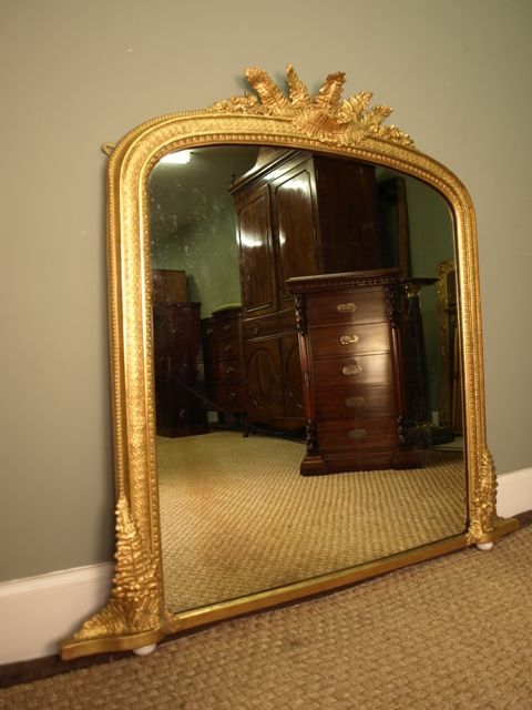 A Small Victorian Giltwood Overmantel Mirror
