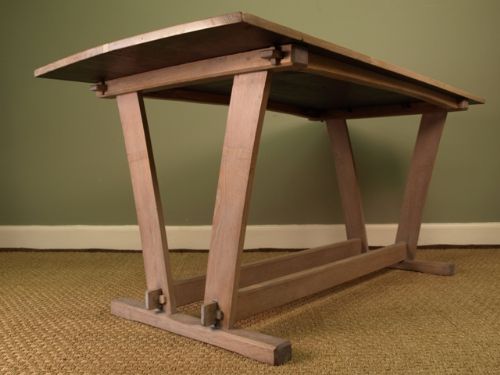 fig 1. 19th C Bleached Oak Dining Table