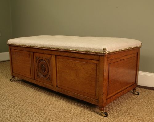 fig 2. An Edwardian Light Oak Ottoman