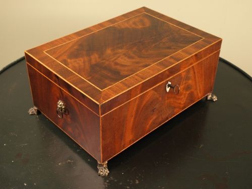 A Regency Mahogany Work Box