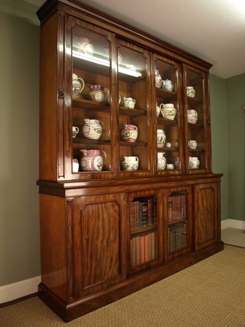 fig 1. A Victorian Mahogany Library Bookcase