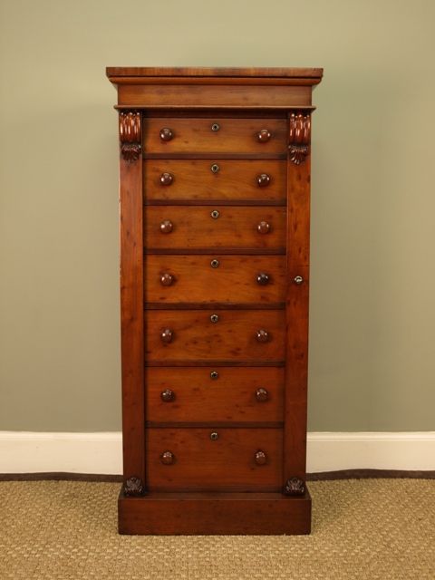 An Early Victorian Mahogany Wellington Chest
