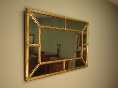 An Edwardian Giltwood Margin Mirror