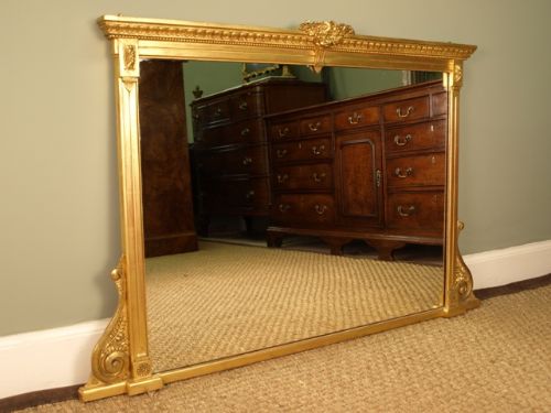 A Victorian English Giltwood Overmantel Mirror