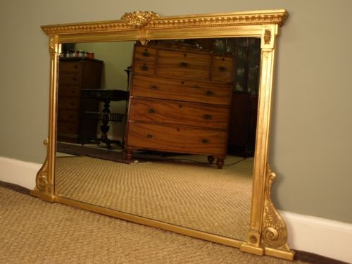 fig 1. A Victorian English Giltwood Overmantel Mirror