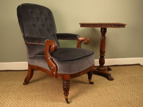 A Stunning George IV Rosewood Library Chair