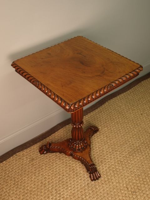 fig 1. Anglo Indian Padouk Tilt Top Table