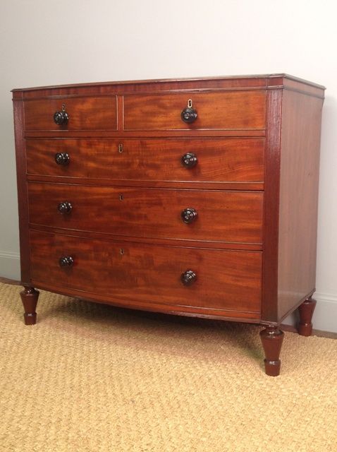 fig 1. A Small Regency Mahogany Bow Front Chest