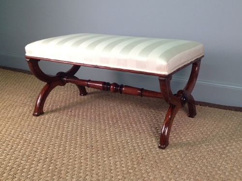 A Stunning George IV Rosewood X Frame Stool
