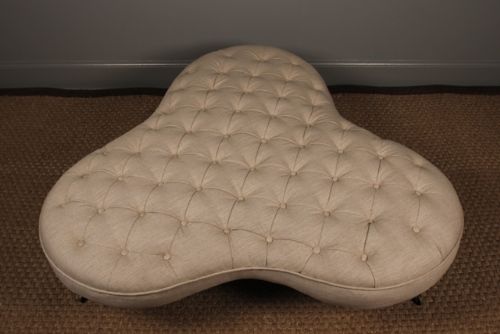 fig 1. 19th Century Upholstered Clover Leaf Stool
