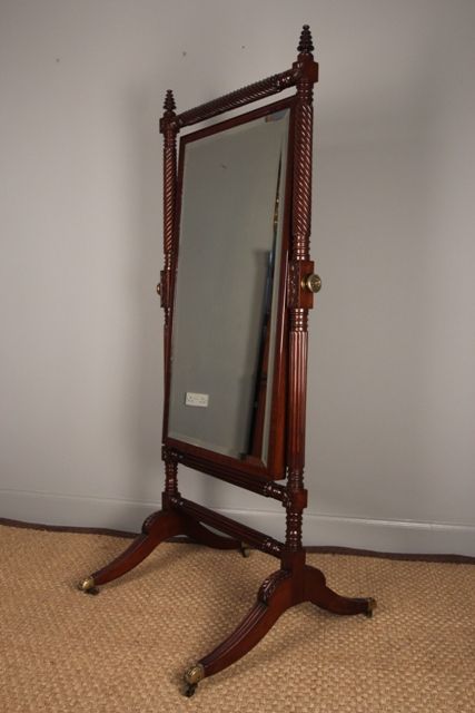 fig 1. George IV Mahogany Cheval Mirror